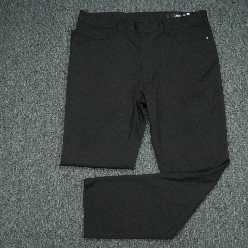 RLX Ralph Lauren Pants Mens 36x32 Black Tailored Fit Lightweight Golf 5 Pocket